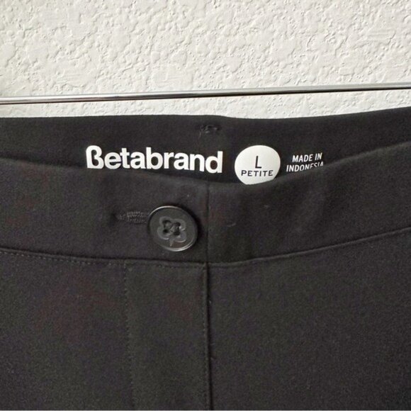 NEW Betabrand Classic Dress Pant Yoga Pants Straight Black Size L Petite - Picture 2 of 5